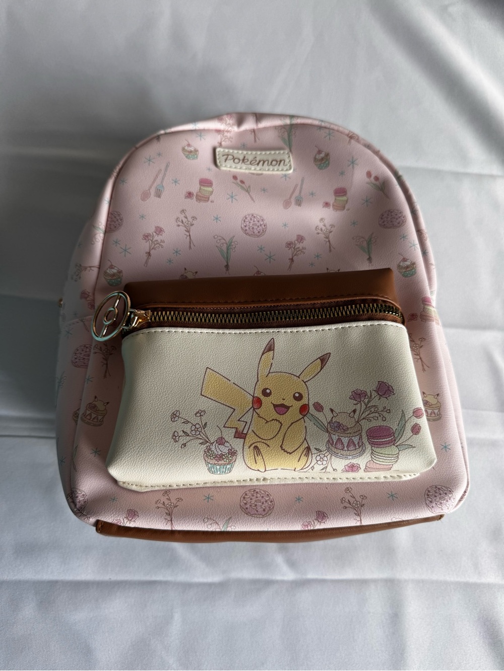 Pokemon Pink and Cream Pikachu Kids Mini Backpack